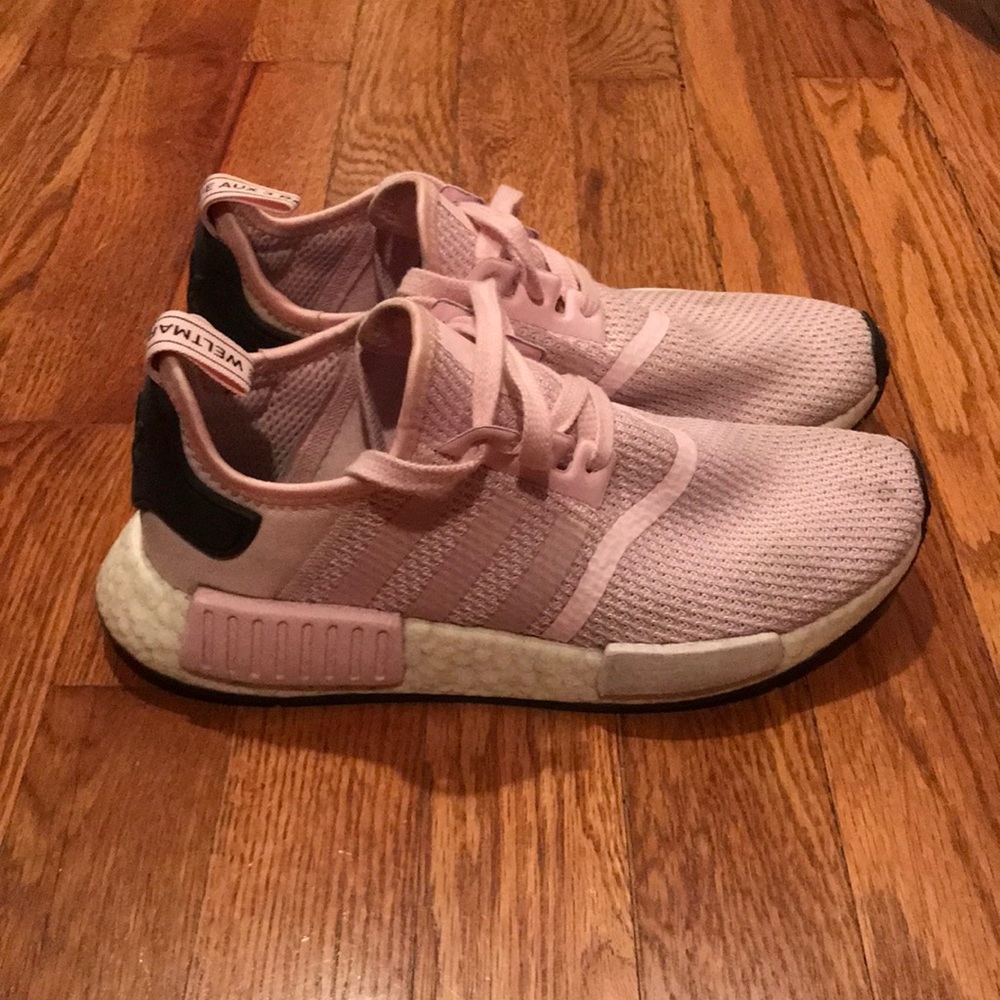 pink adidas NMDs